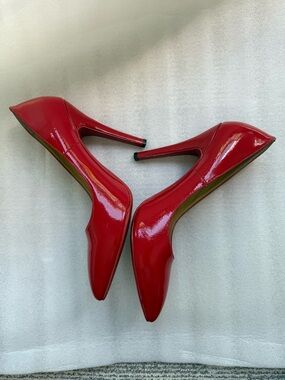 Red Patent Stiletto Pumps - Women's High Heels